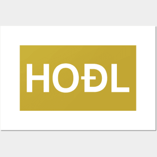 HODL dogecoin Posters and Art